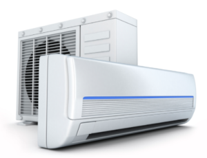 Indoor & Outdoor units of an AC installation